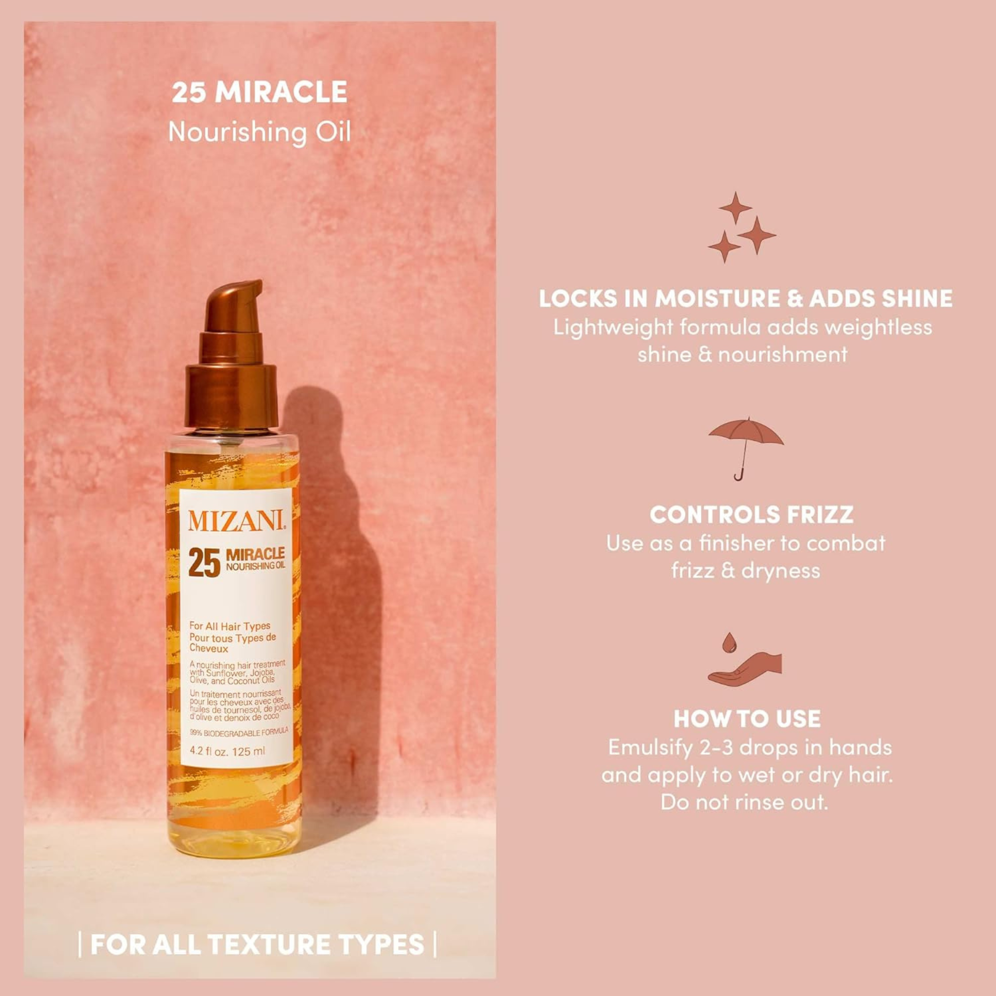 Mizani 25 Miracle Nourishing Oil 4.2oz | Mizani Hair Products