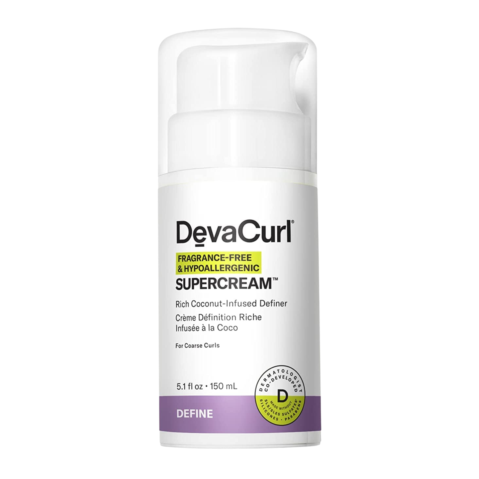 DevaCurl Fragrance-Free Hypoallergenic SuperCream, 5.1 oz | Hair DevaCurl Fragrance-Free Hypoallergenic SuperCream, 5.1 oz | Hair