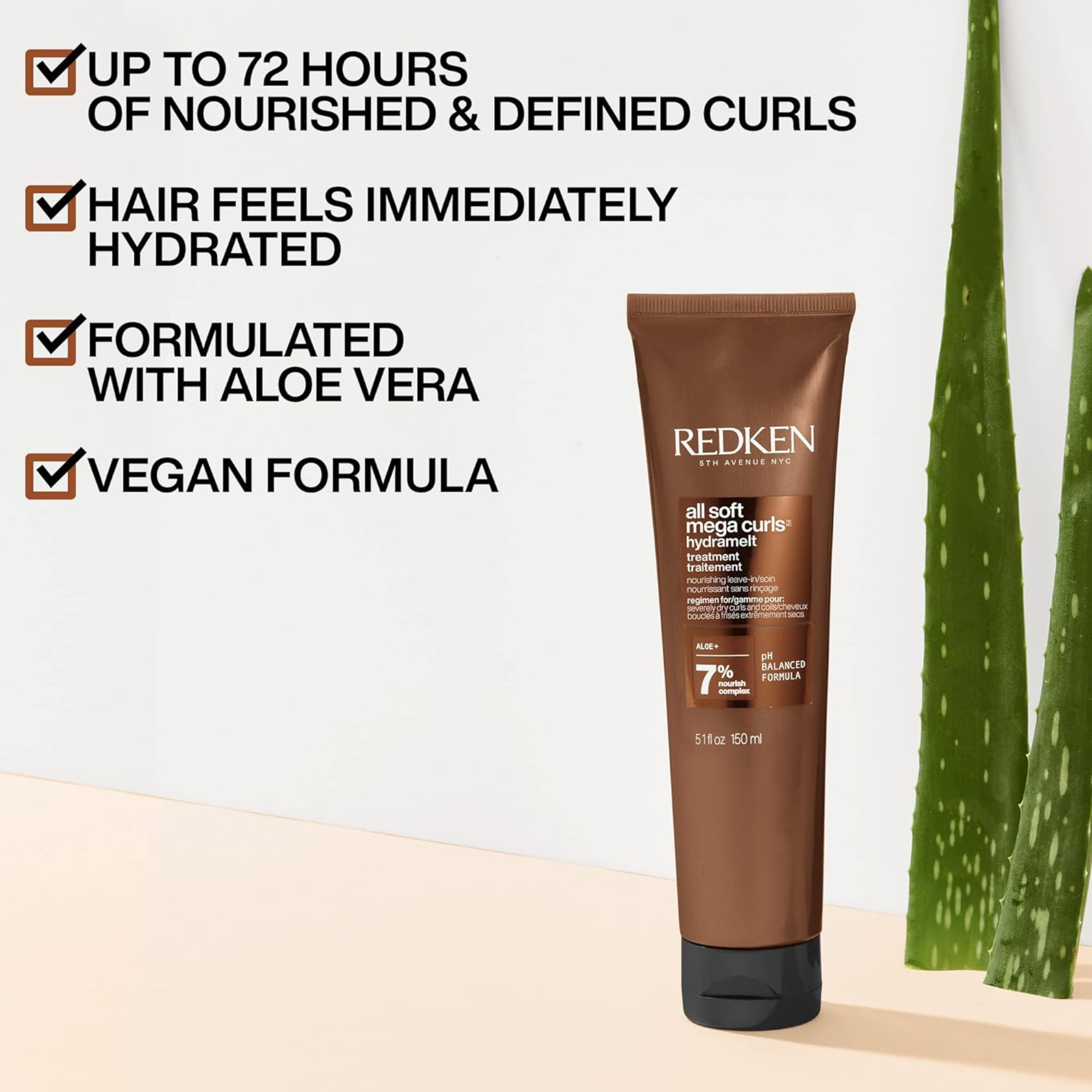 Redken All Soft Mega Curls Hydramelt Cream 5.1oz | Moisturize