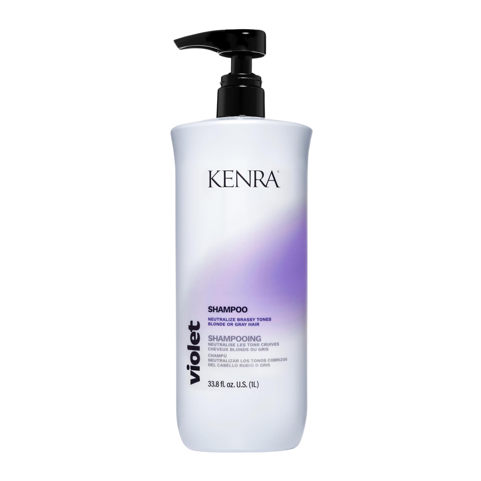 Kenra Brightening Shampoo Liter | Violet Toning Cleanser for