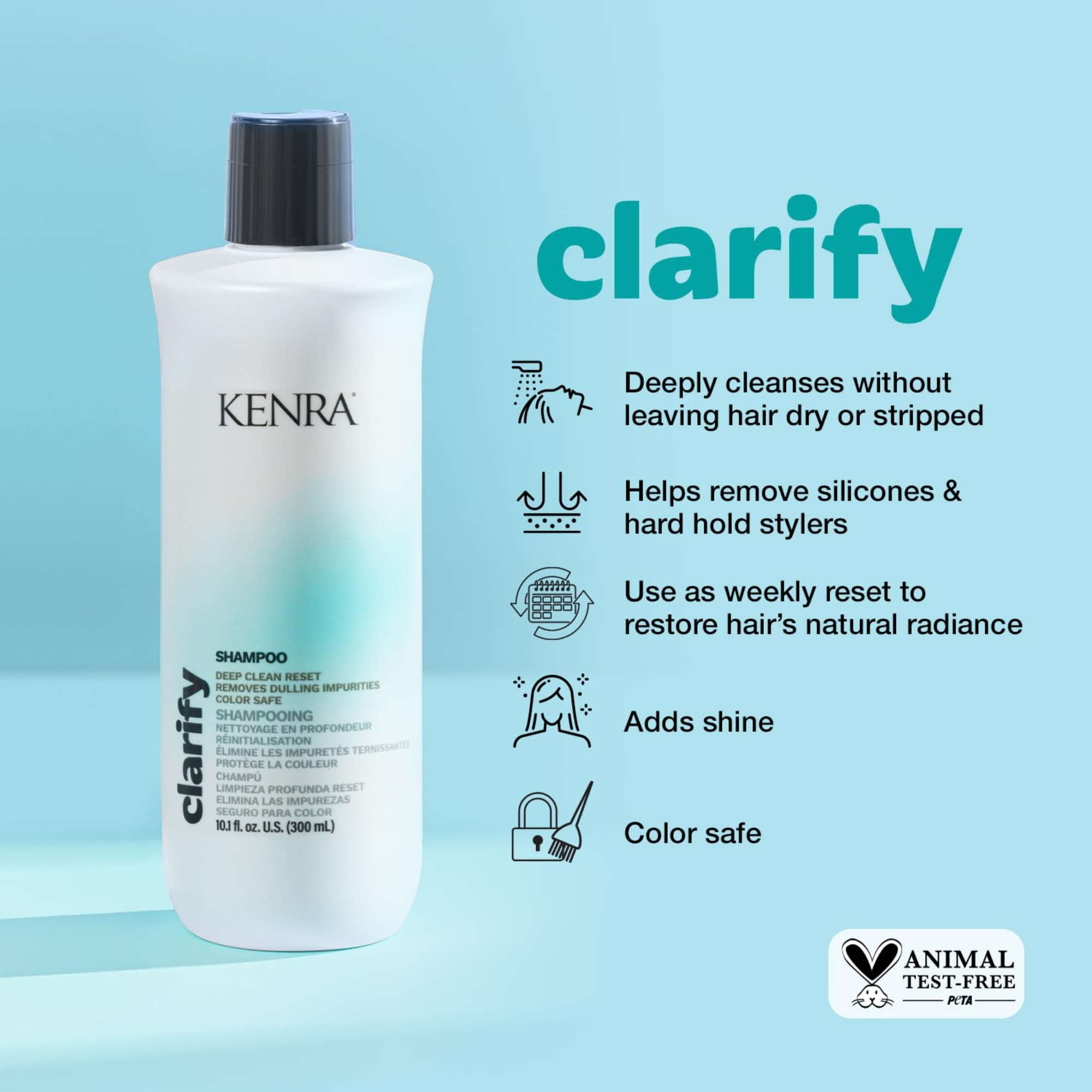 Kenra Clarify Shampoo 10oz Color-Safe Deep Cleansing Shampoo