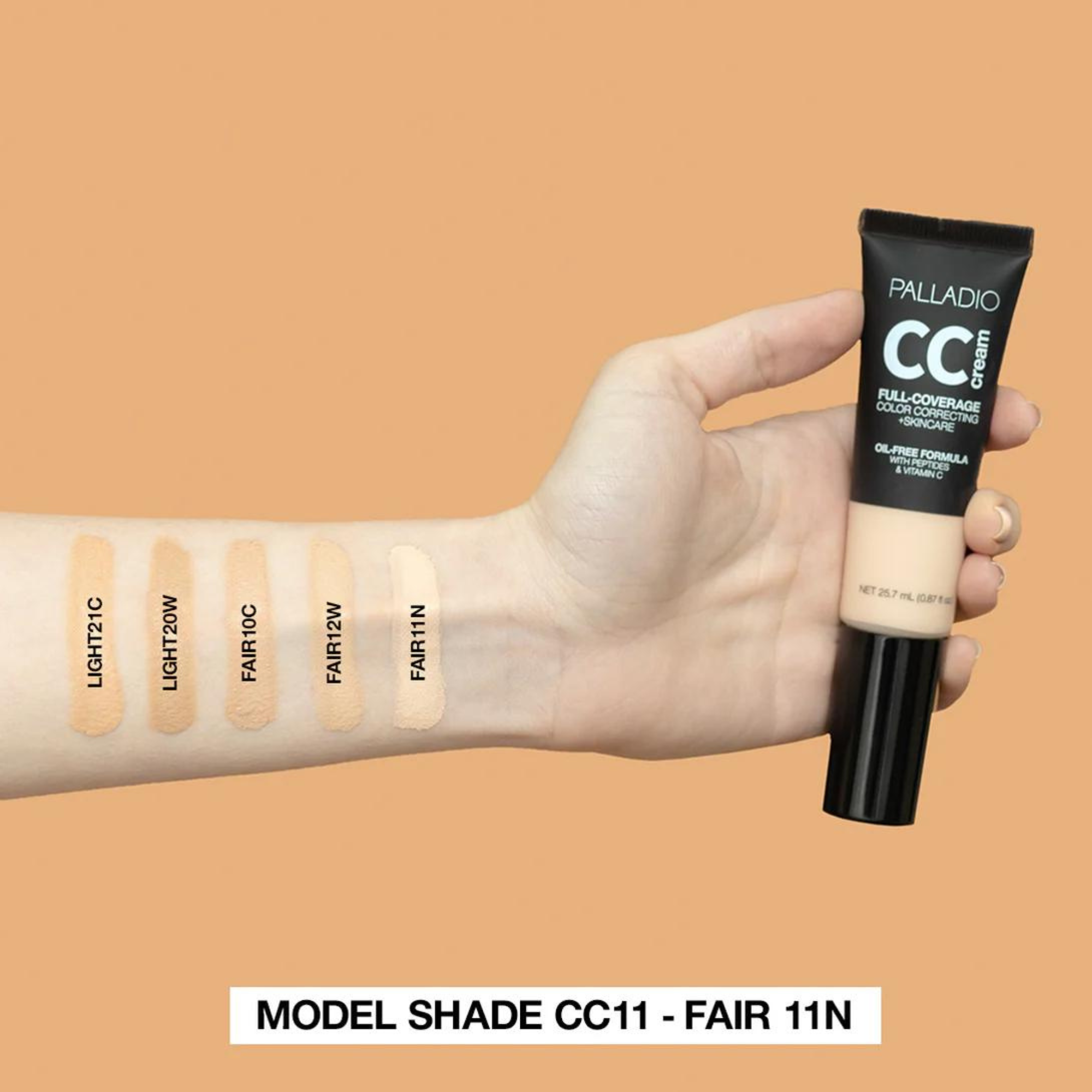 Palladio CC Cream Full Coverage - Shade Fair 11N | Salon Brands