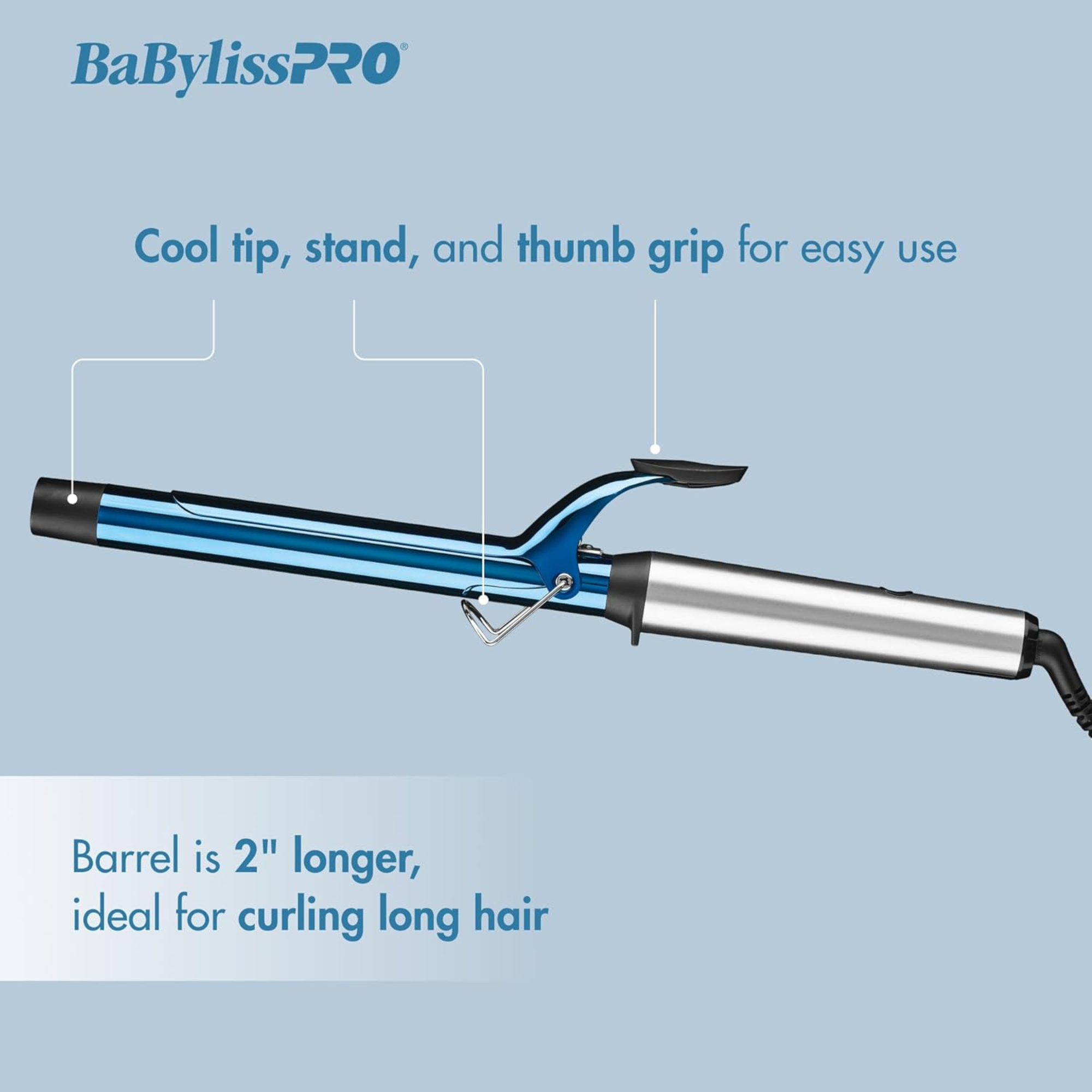 BaBylissPRO Nano Titanium Extended Barrel Curling Iron 1 Salon Brands
