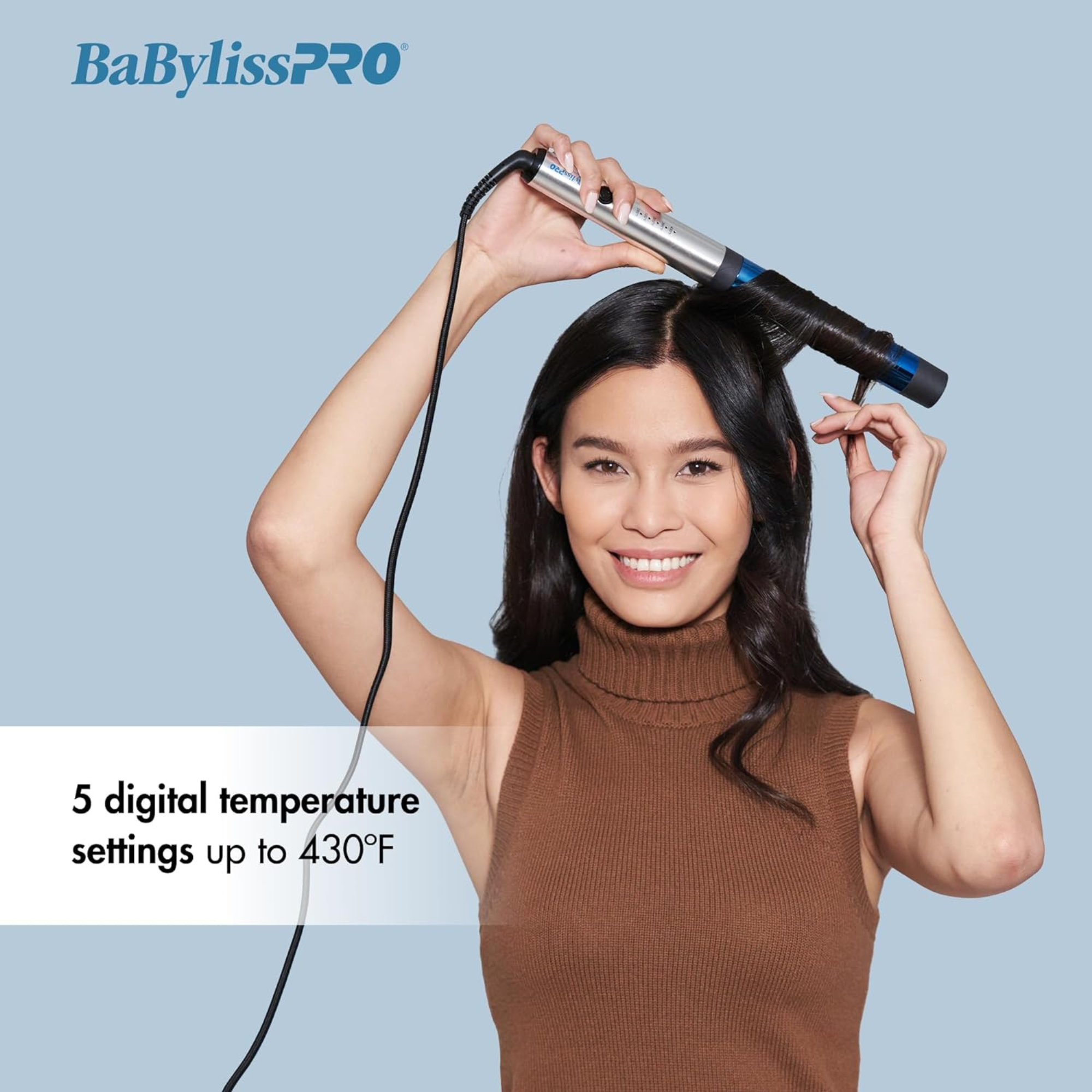 BaBylissPRO Blue Nano Titanium 1.25 Curling Wand